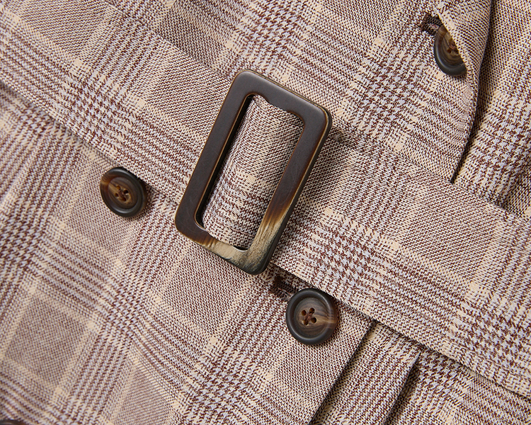 DITA輕奢感格紋背心洋裝