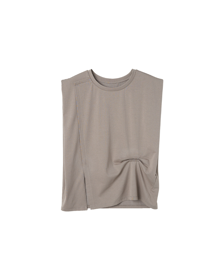 DITA甜酷抓褶開衩背心