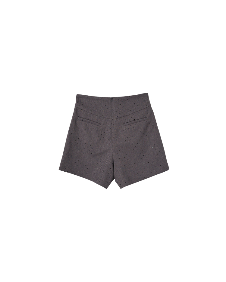 DITA奢華燙鑽切線短褲