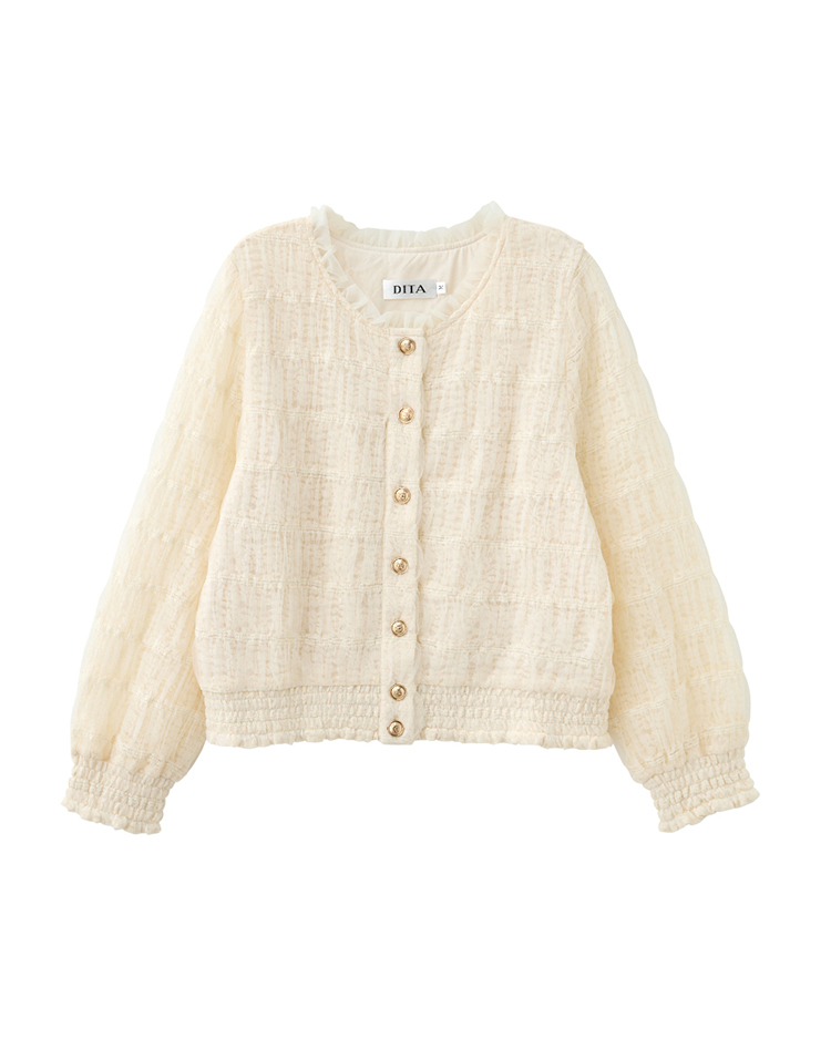 DITA甜美紗感澎澎罩衫