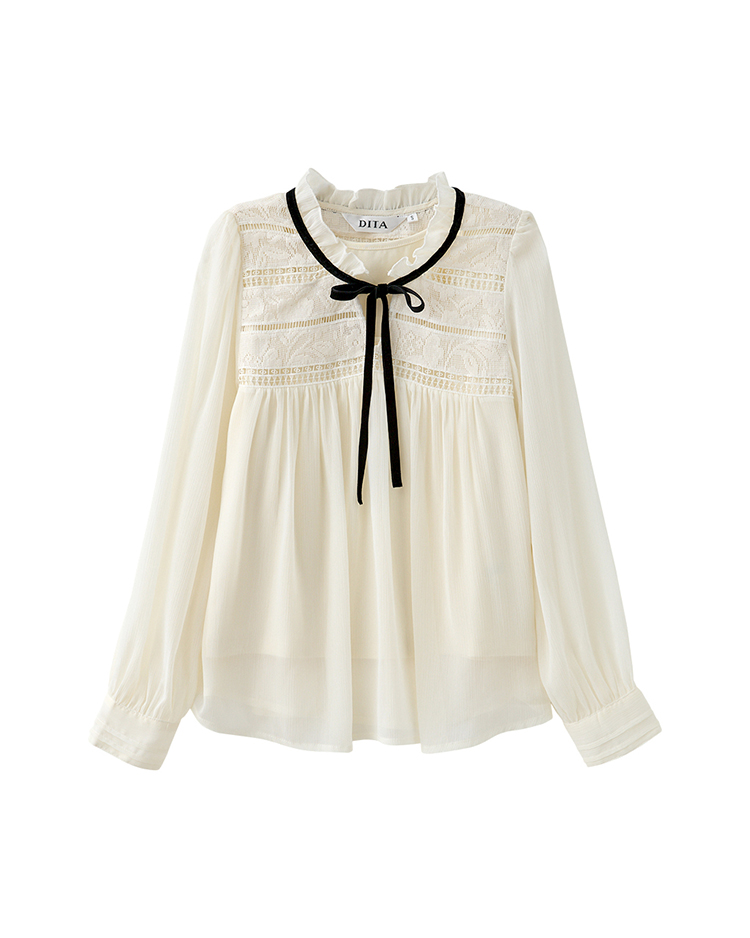 DITA優雅宮廷風透紗上衣