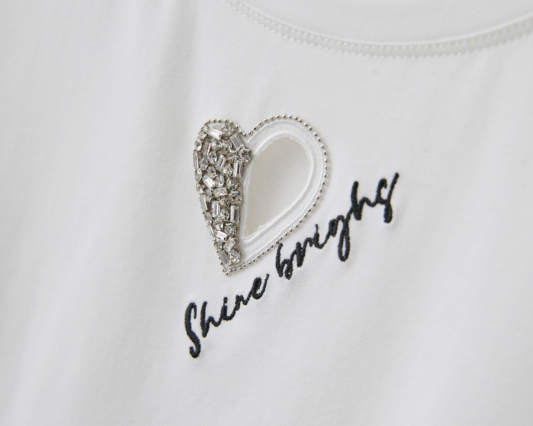 DITA愛心簍空造型T-shirt