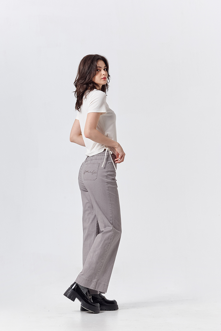 DITA造型領修身抽繩T-shirt