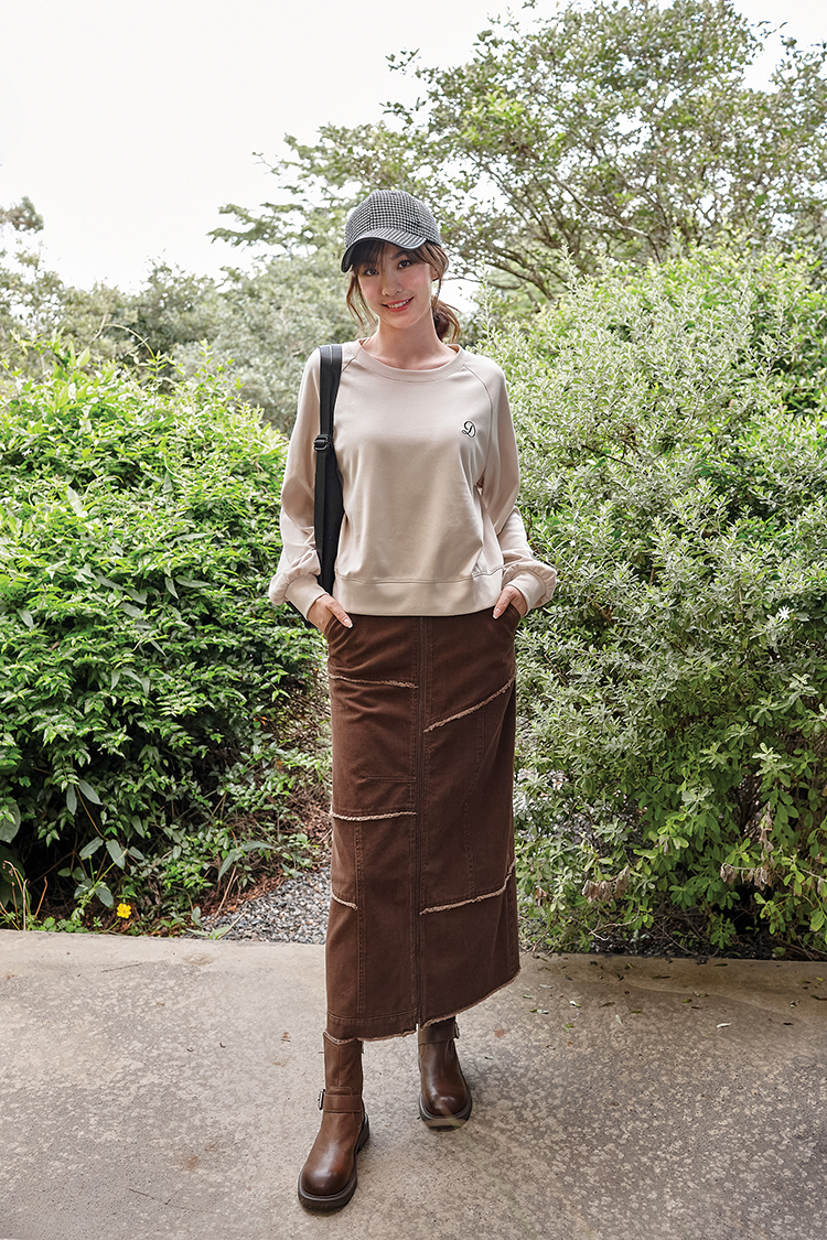 DITA拉克蘭剪接印花上衣