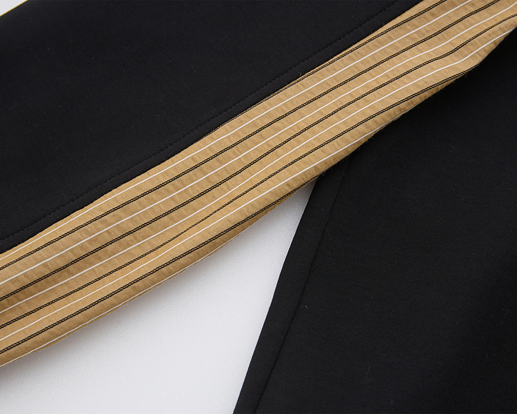 DITA休閒拼接條紋細節衛衣