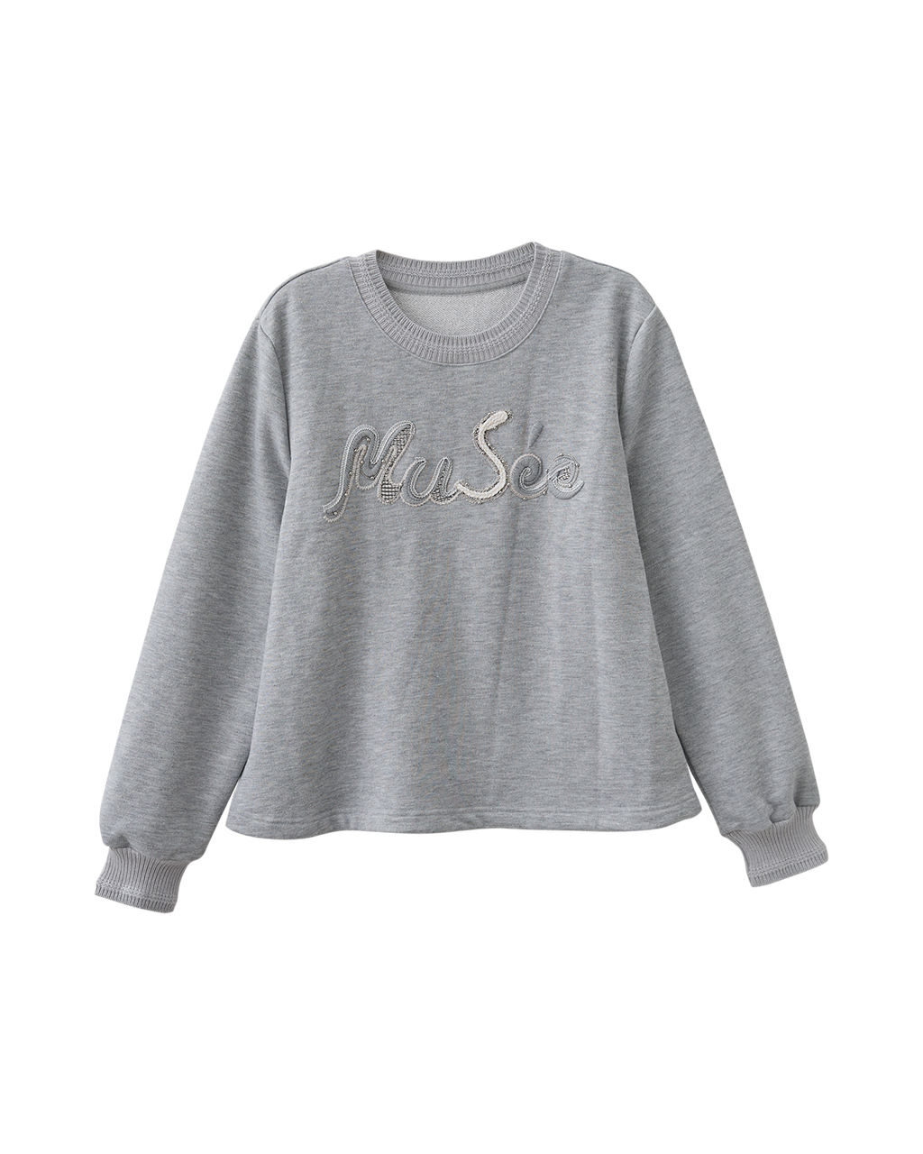 DITA毛線繡金蔥大學T