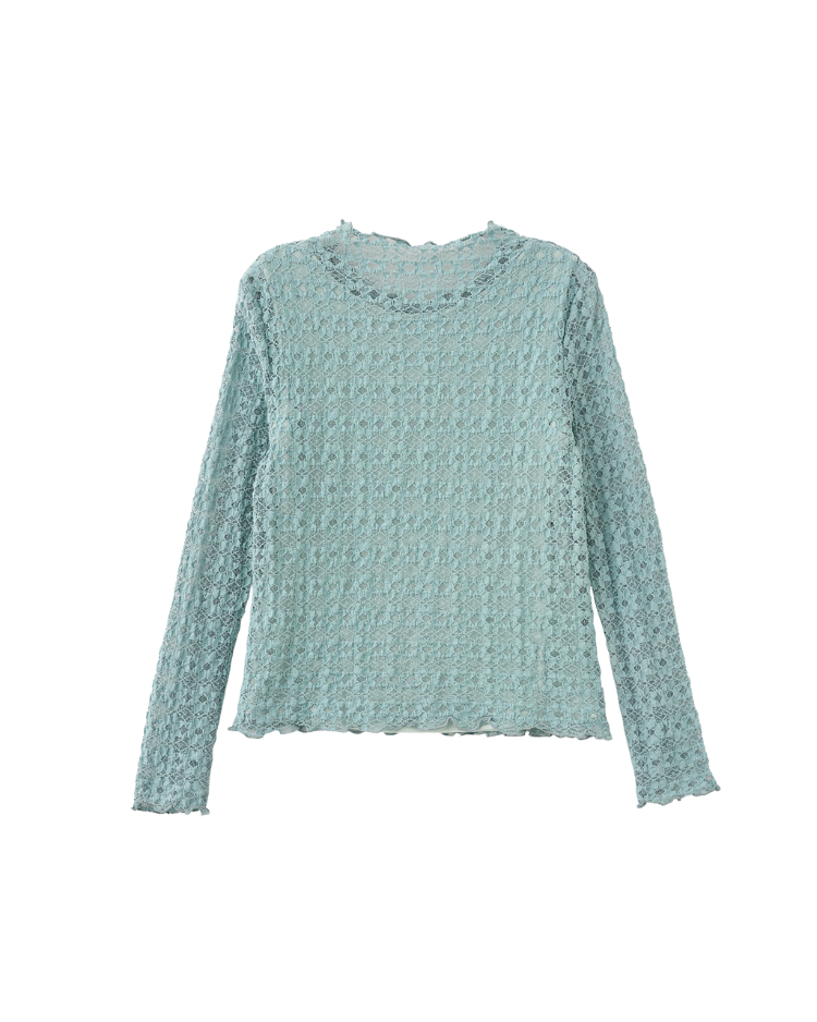 DITA甜美蕾絲修身內搭上衣(附背心)