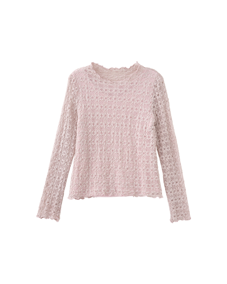 DITA甜美蕾絲修身內搭上衣(附背心)