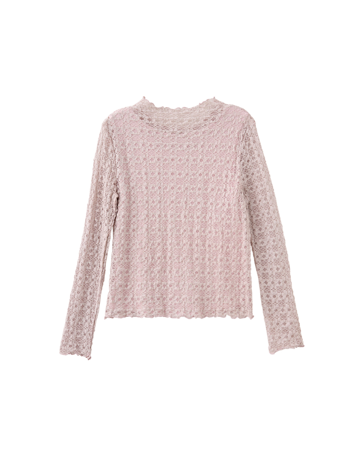 DITA甜美蕾絲修身內搭上衣(附背心)