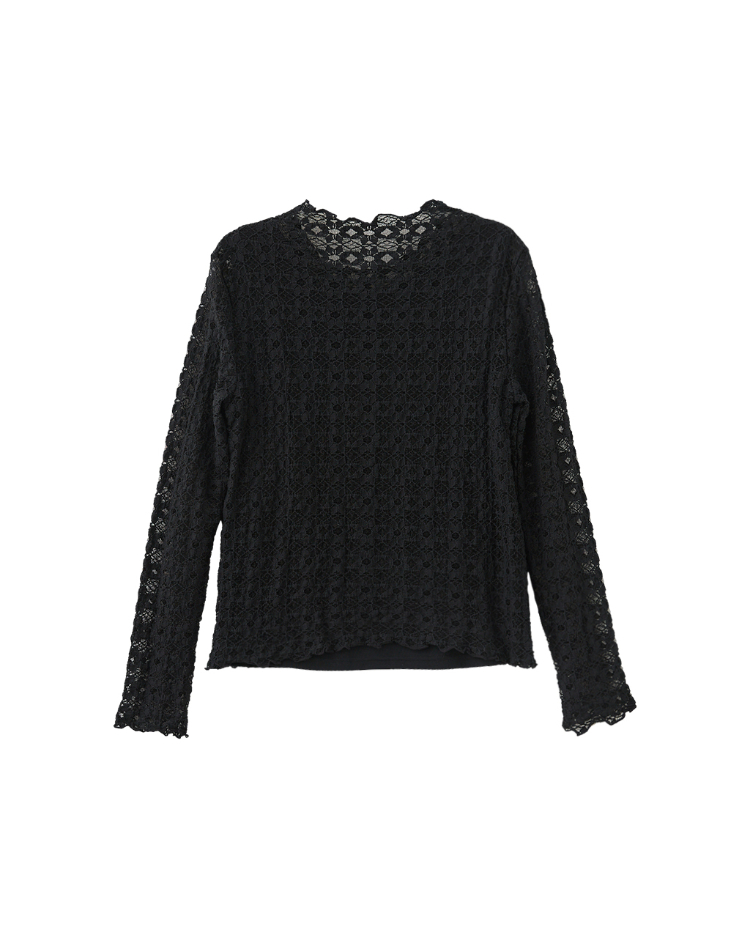 DITA甜美蕾絲修身內搭上衣(附背心)