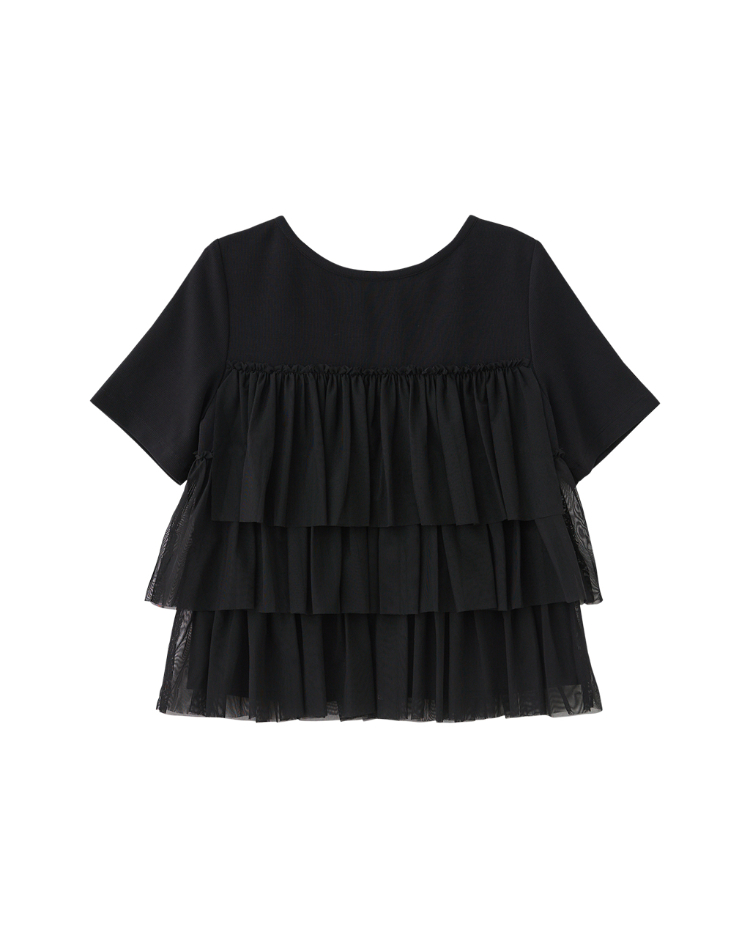 DITA可愛薄紗層次短袖上衣