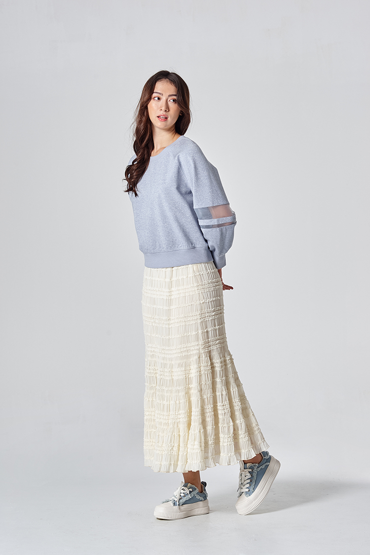 DITA金蔥拉克蘭拼接上衣