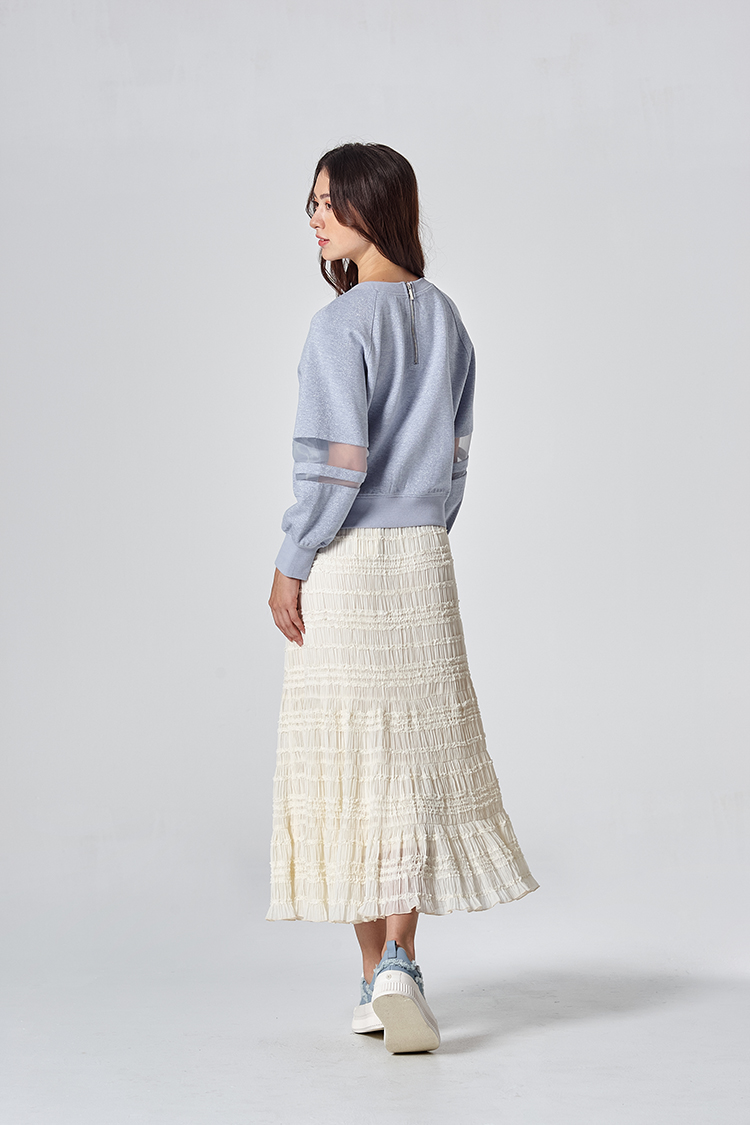 DITA金蔥拉克蘭拼接上衣