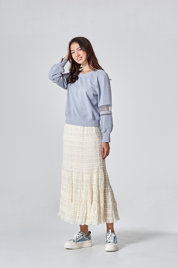 DITA金蔥拉克蘭拼接上衣