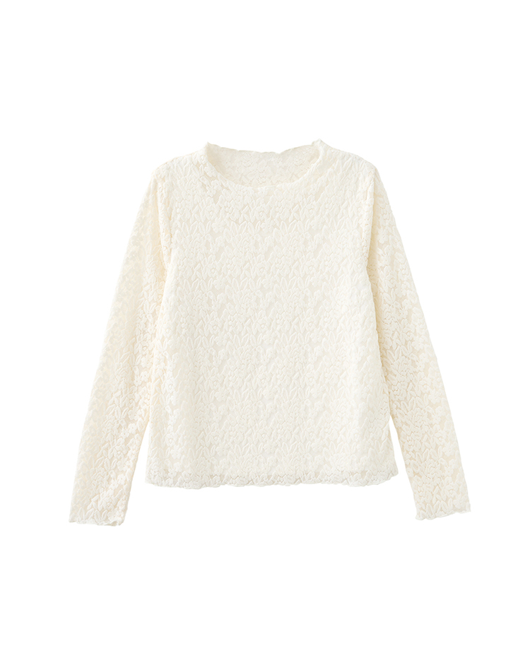 DITA優雅蕾絲修身內搭上衣