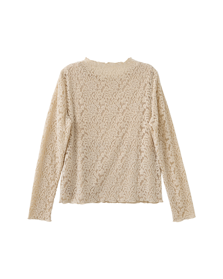 DITA優雅蕾絲修身內搭上衣