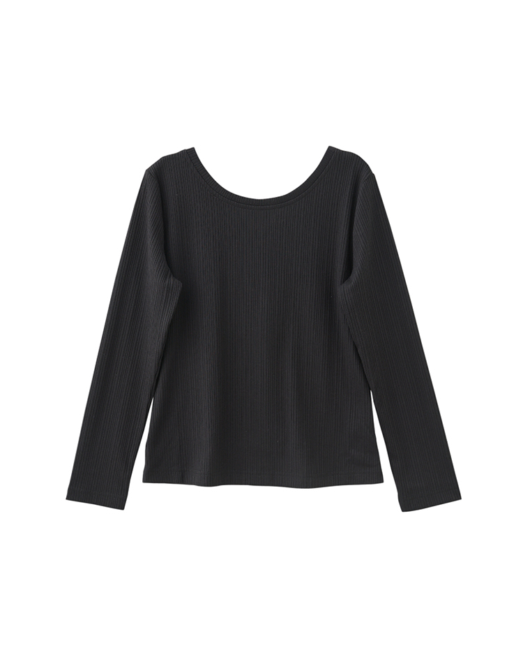 DITA兩面穿簡約修身坑條上衣