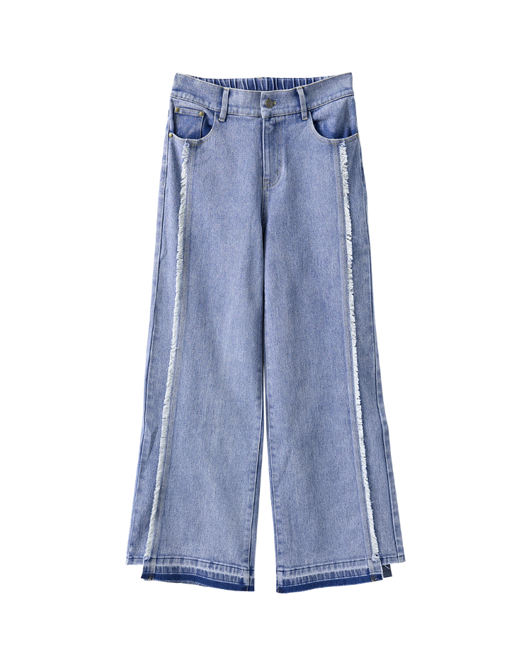 DITA個性抽鬚牛仔寬褲