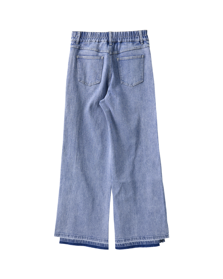 DITA個性抽鬚牛仔寬褲