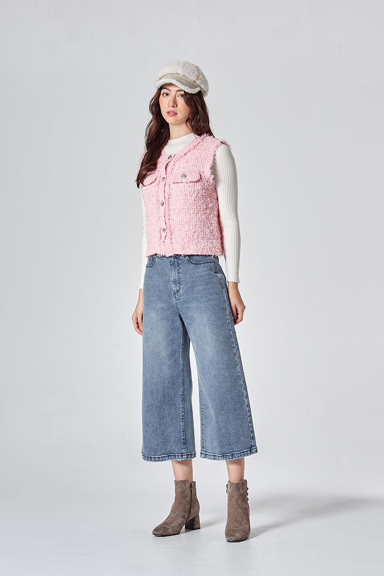 DITA個性七分牛仔寬褲