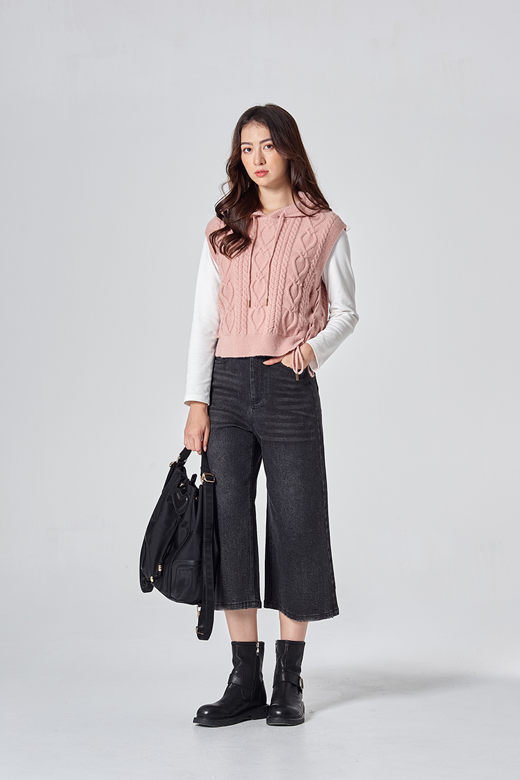 DITA個性七分牛仔寬褲