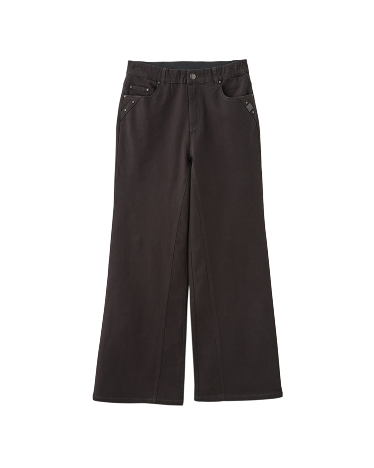 DITA愛心縫線小喇叭寬褲