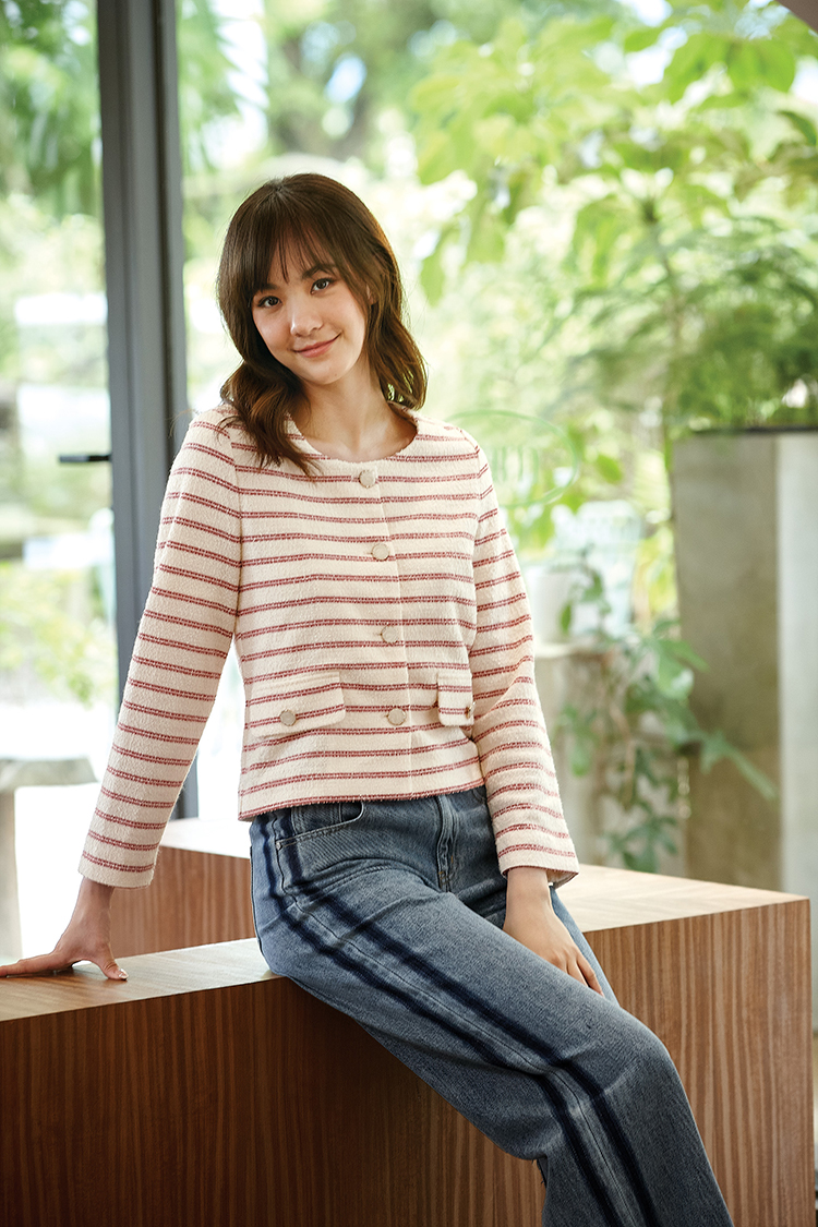 DITA水洗線條牛仔寬褲