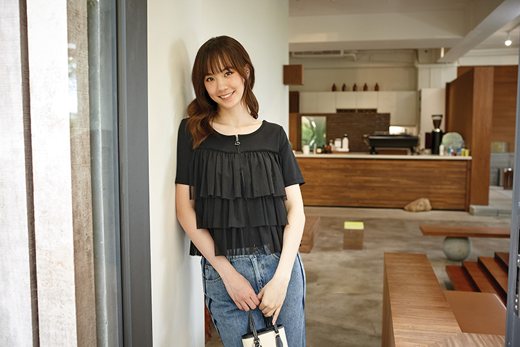 DITA水洗線條牛仔寬褲