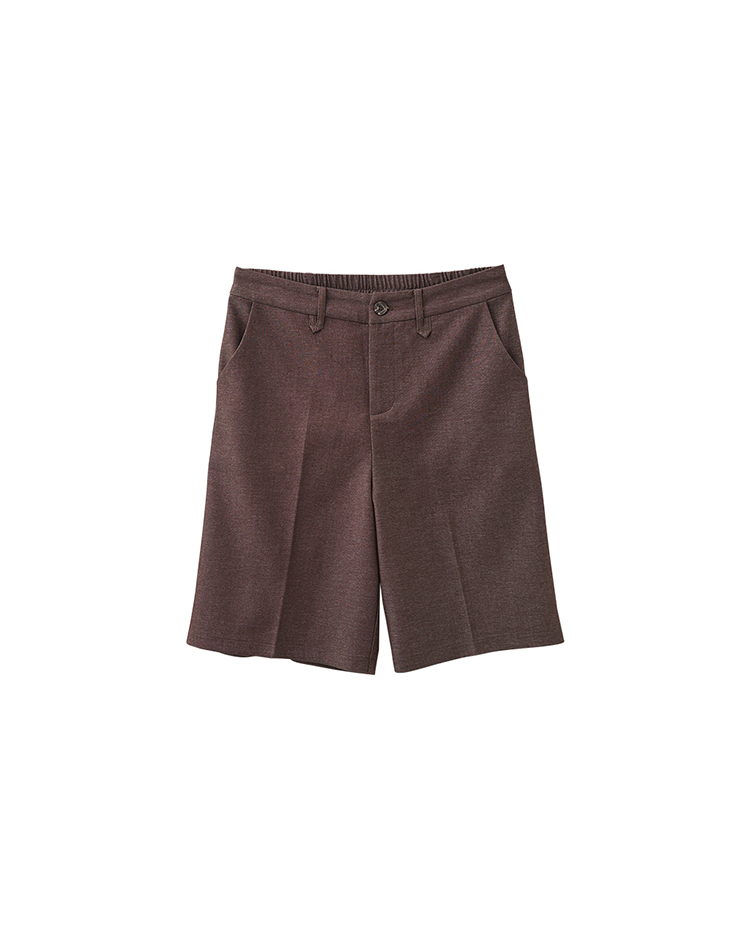 DITA質感花灰西裝五分短褲