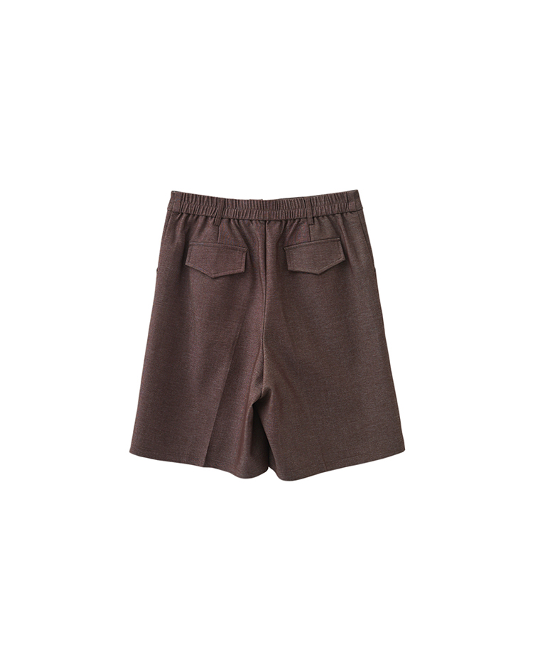 DITA質感花灰西裝五分短褲