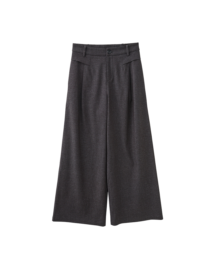 DITA質感花灰西裝寬褲