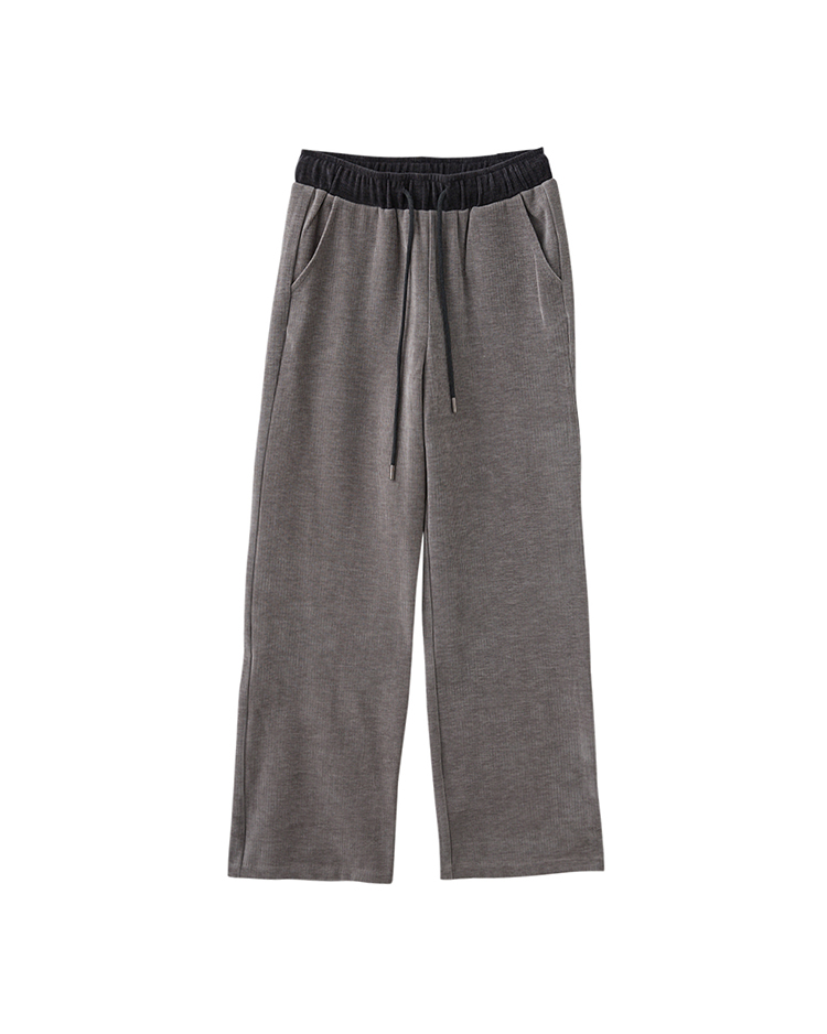 DITA撞色燈芯絨寬褲