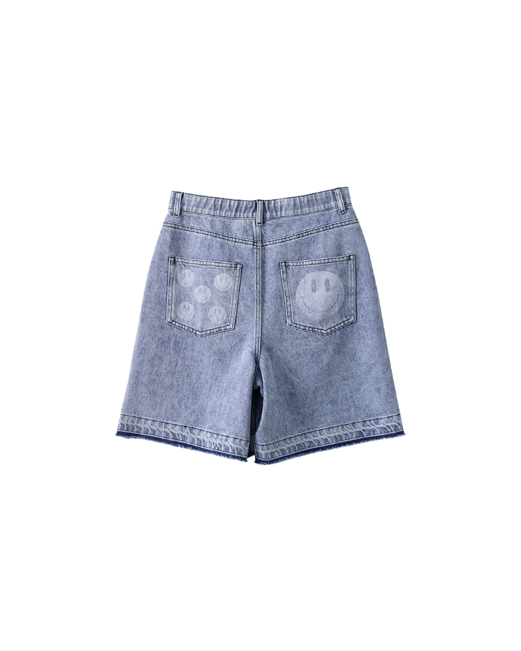 DITA微笑印花牛仔短褲