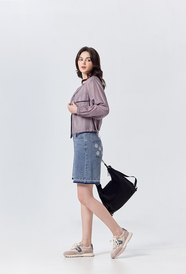 DITA微笑印花牛仔短褲