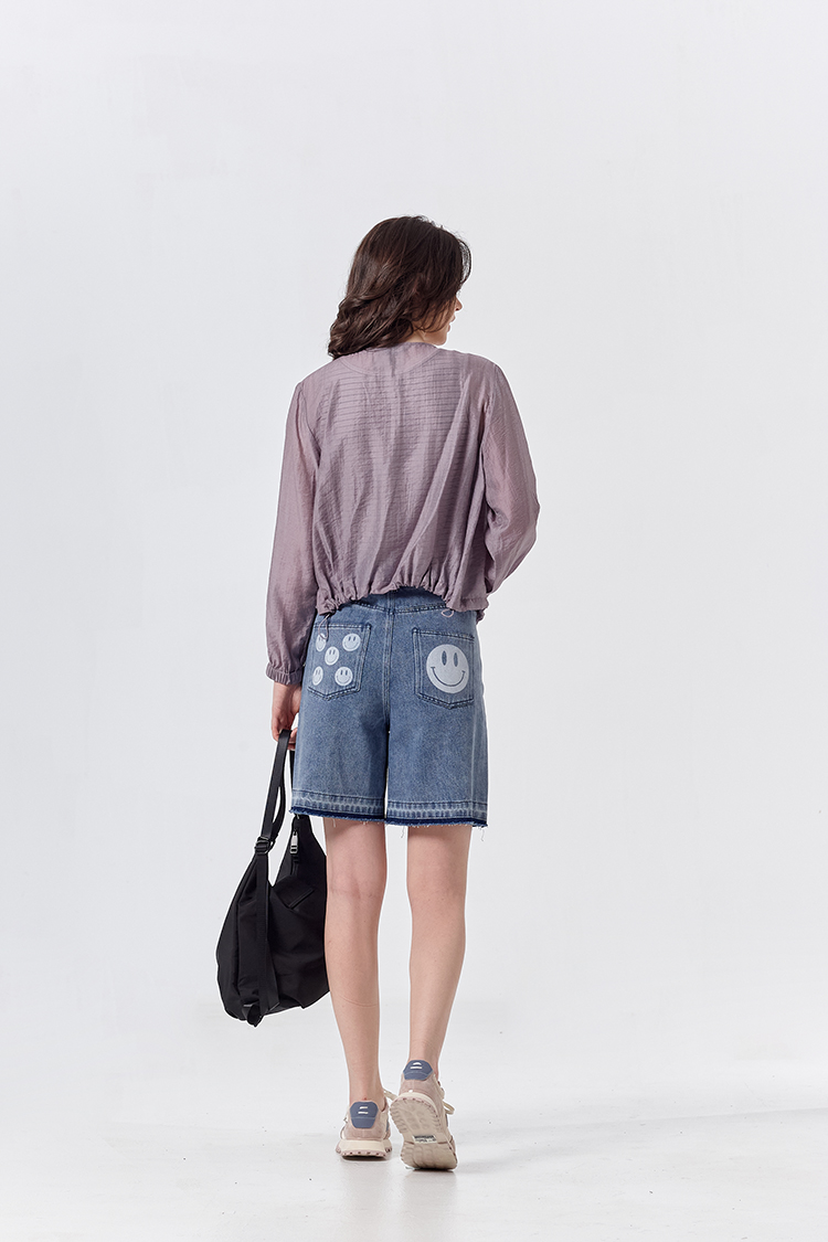 DITA微笑印花牛仔短褲