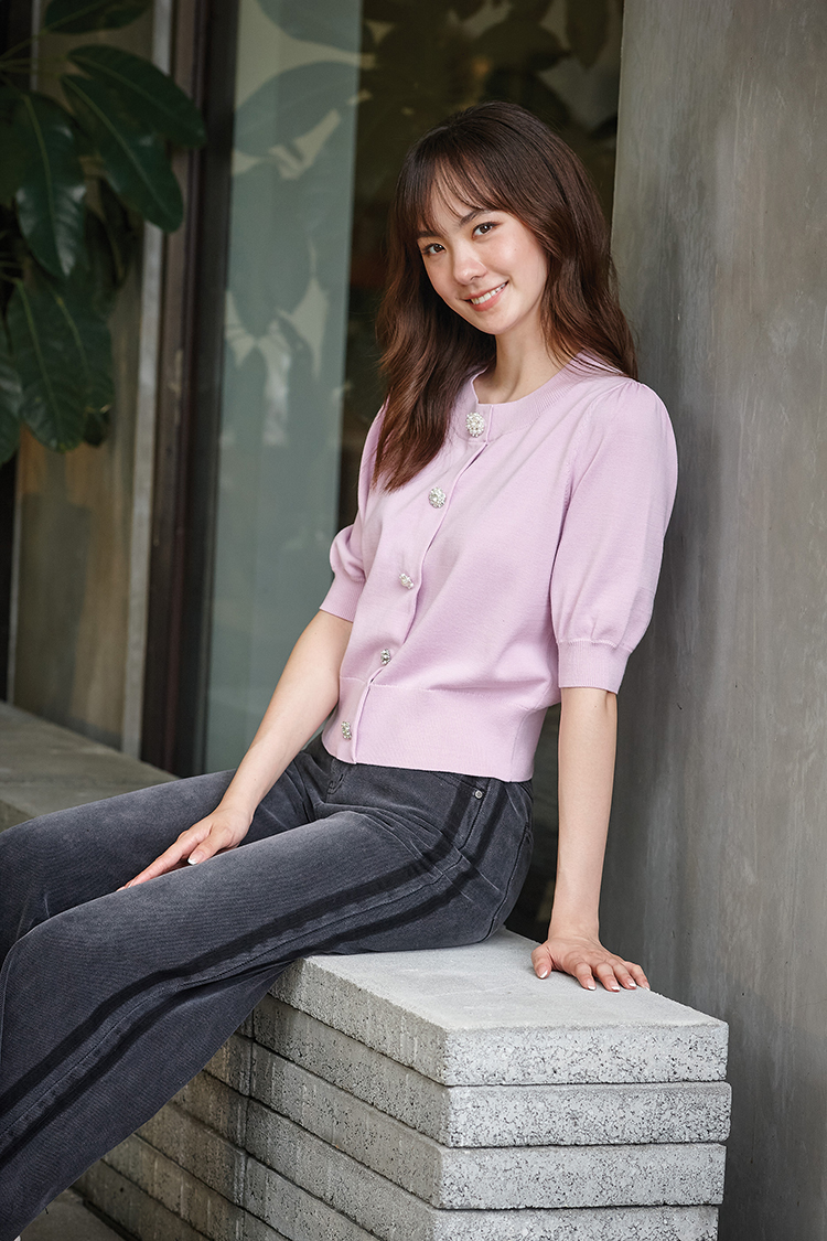 DITA水洗線條牛仔寬褲