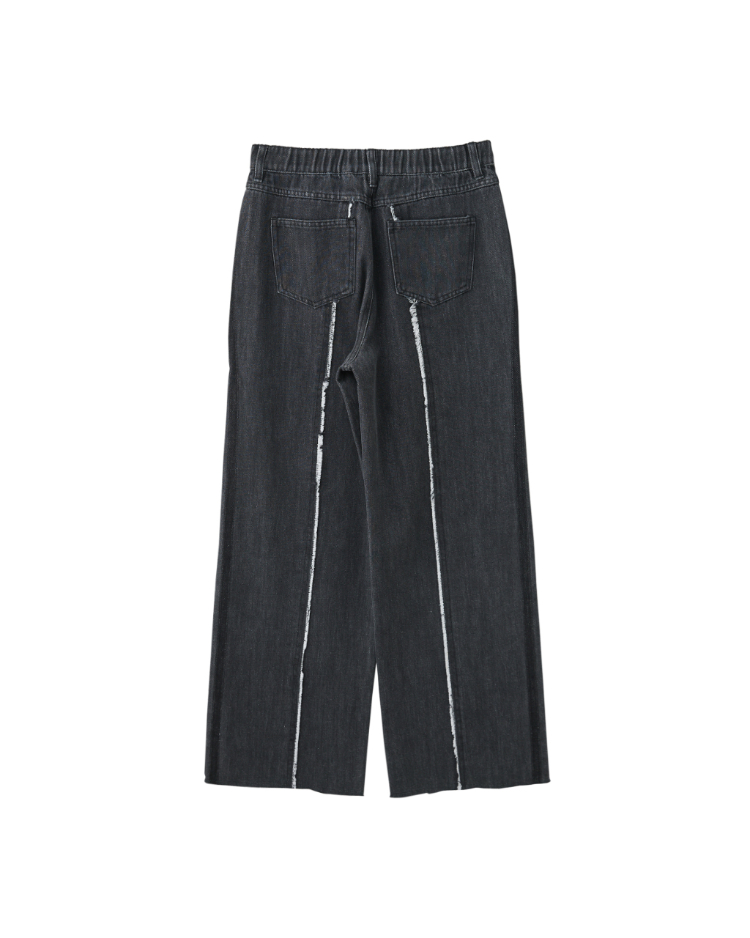 DITA水洗線條牛仔寬褲