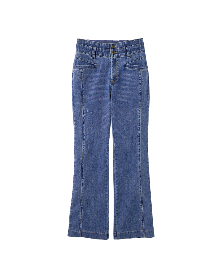 DITA氣質修身牛仔小喇叭褲