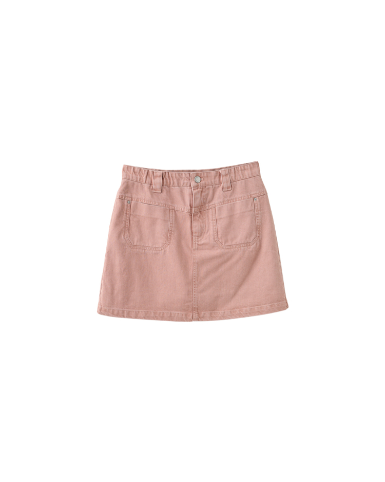 DITA甜酷感剪接A字短裙