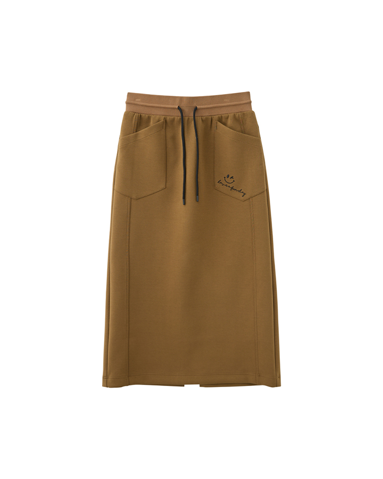 DITA微笑休閒太空棉抽繩長裙