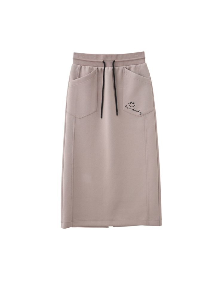 DITA微笑休閒太空棉抽繩長裙