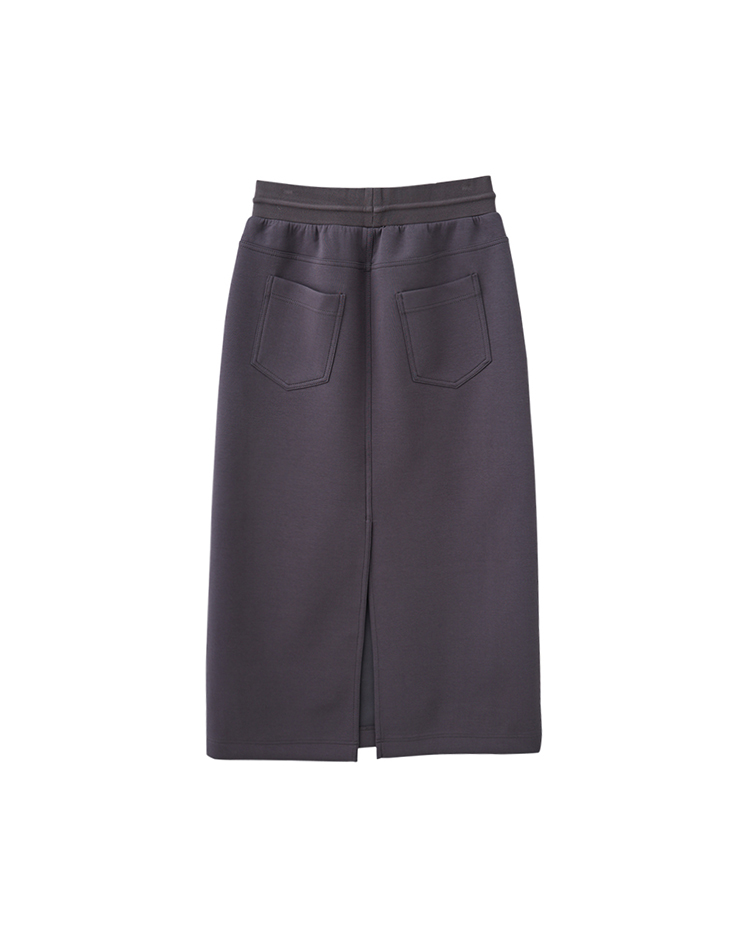 DITA微笑休閒太空棉抽繩長裙