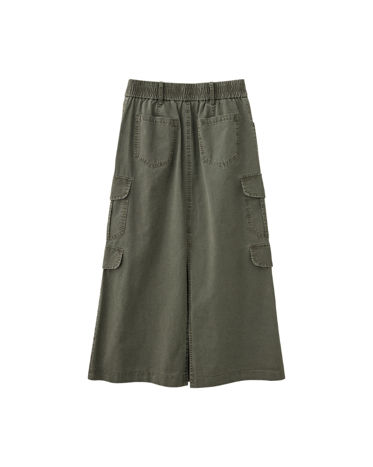 DITA兩穿式造型拉鍊工裝A字裙