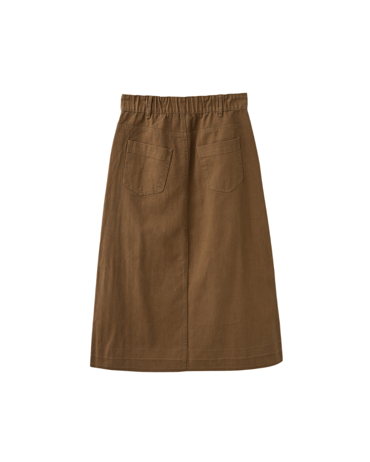 DITA造型感開岔牛仔A字裙