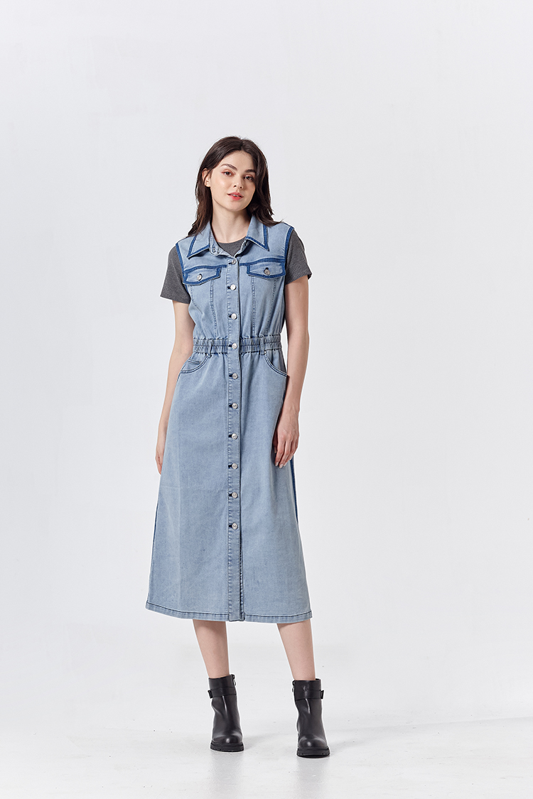 DITA甜酷水洗牛仔背心洋裝
