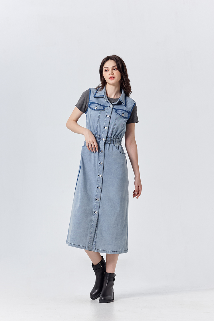 DITA甜酷水洗牛仔背心洋裝