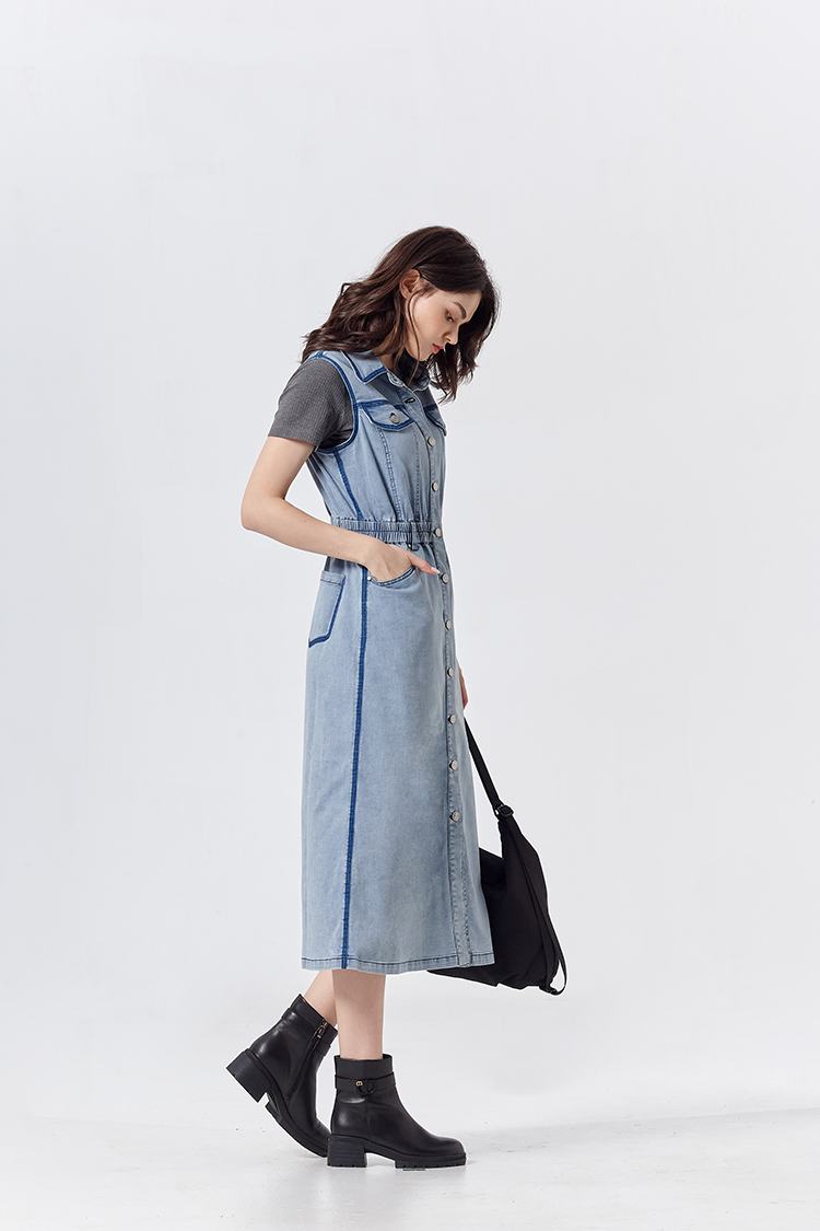 DITA甜酷水洗牛仔背心洋裝