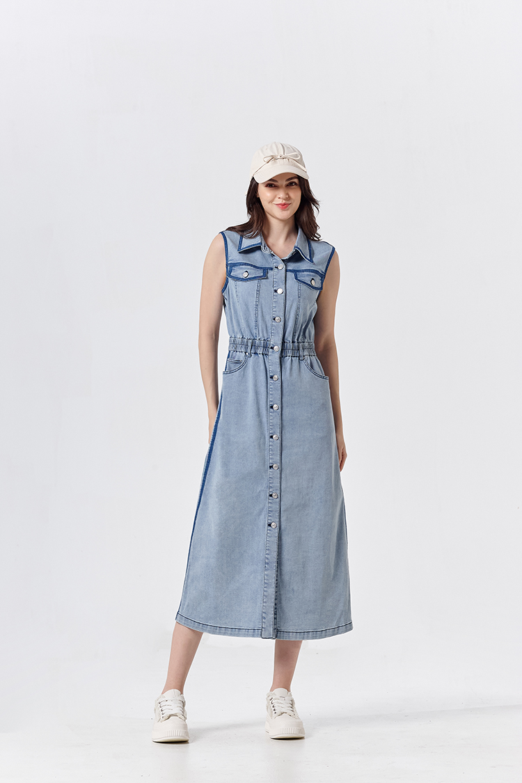 DITA甜酷水洗牛仔背心洋裝