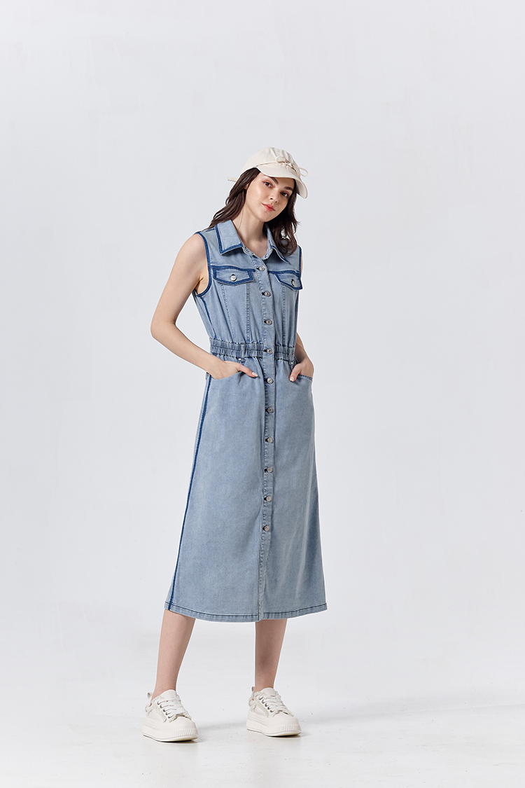 DITA甜酷水洗牛仔背心洋裝