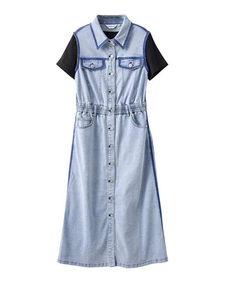 DITA甜酷水洗牛仔背心洋裝